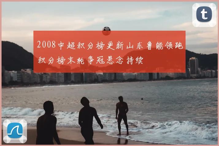 2008中超积分榜更新山东鲁能领跑积分榜末轮争冠悬念持续